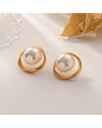 Dainty Irregular Pearl Earrings, Irregular Earrings | DMS189